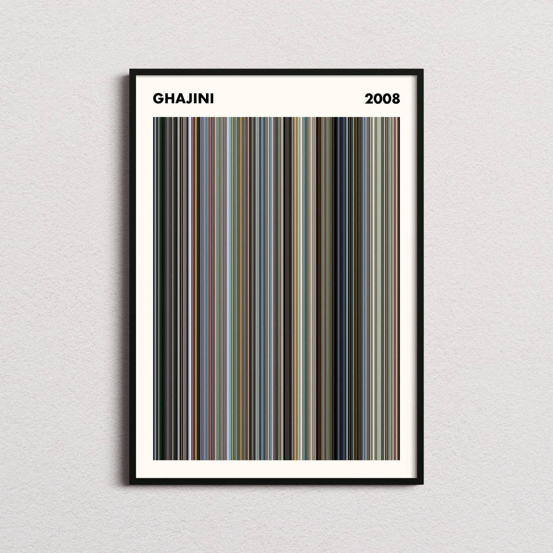 Ghajini Movie Barcode Poster - Simplified