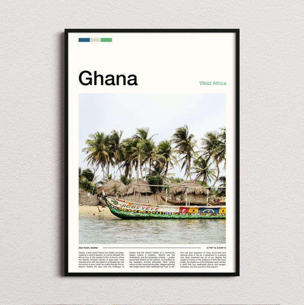 Ghana - Colourful Fishing Boat - Travel Print