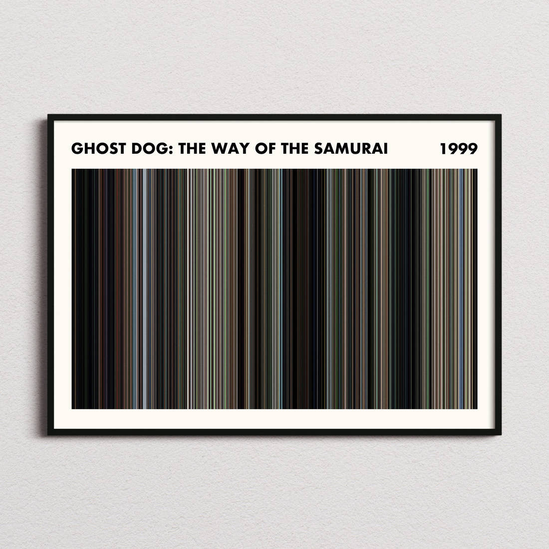Ghost Dog: The Way of the Samurai Movie Barcode Poster - Simplified
