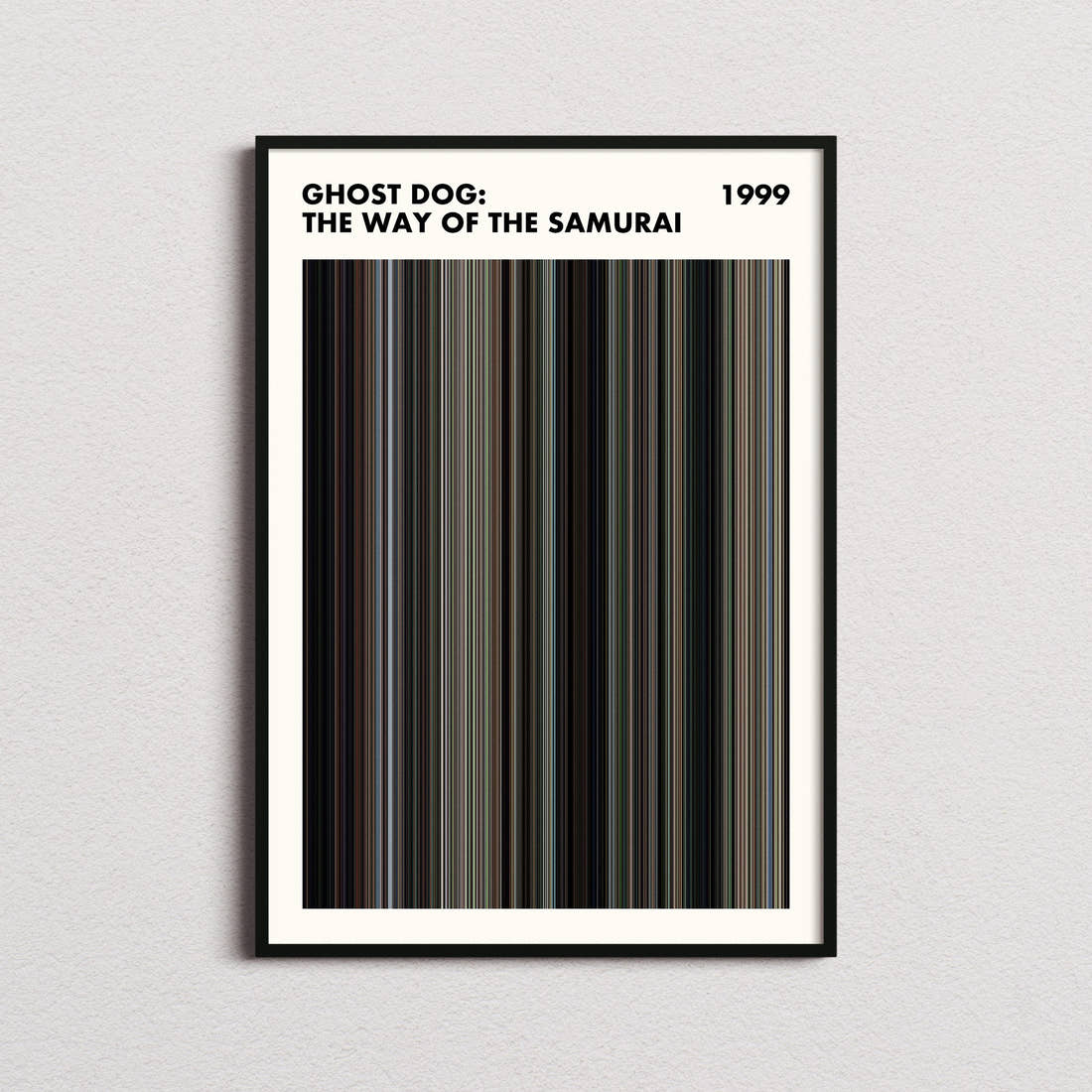 Ghost Dog: The Way of the Samurai Movie Barcode Poster - Simplified