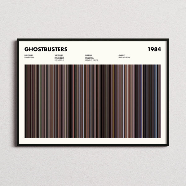 Ghostbusters Movie Barcode Poster
