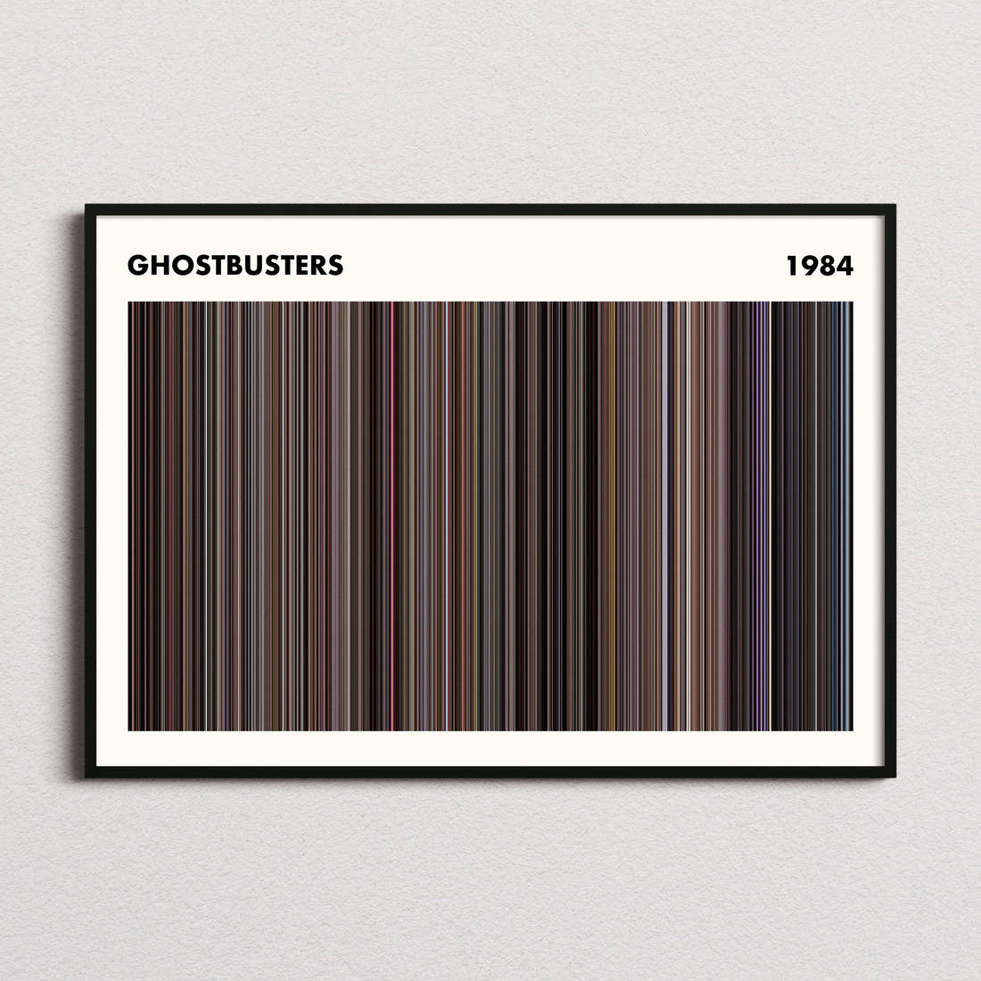 Ghostbusters Movie Barcode Poster - Simplified