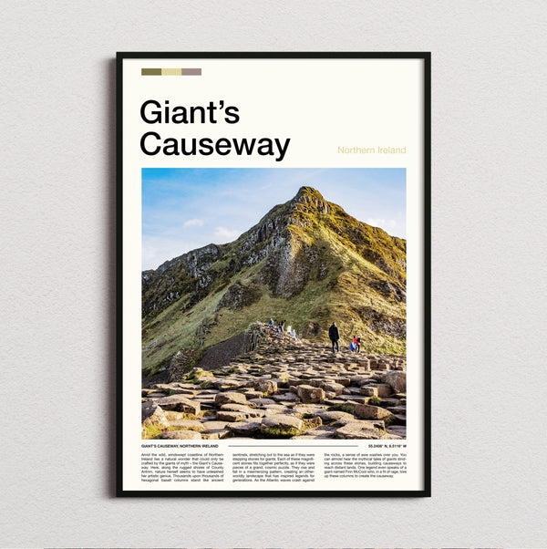 Giant's Causeway - Rocky Cliff Path - Travel Print