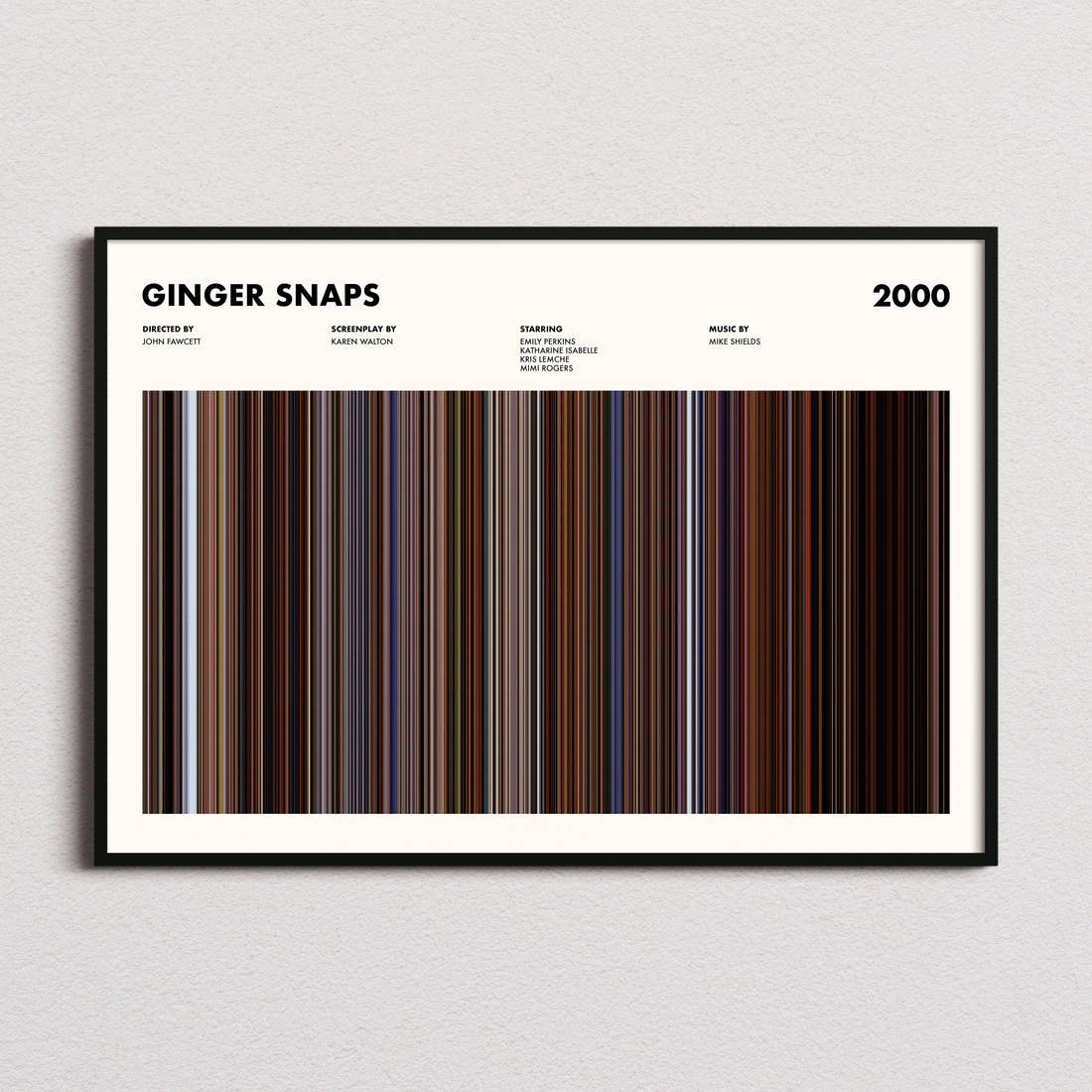 Ginger Snaps Movie Barcode Poster