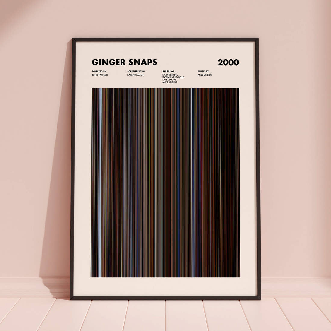 Ginger Snaps Movie Barcode Poster