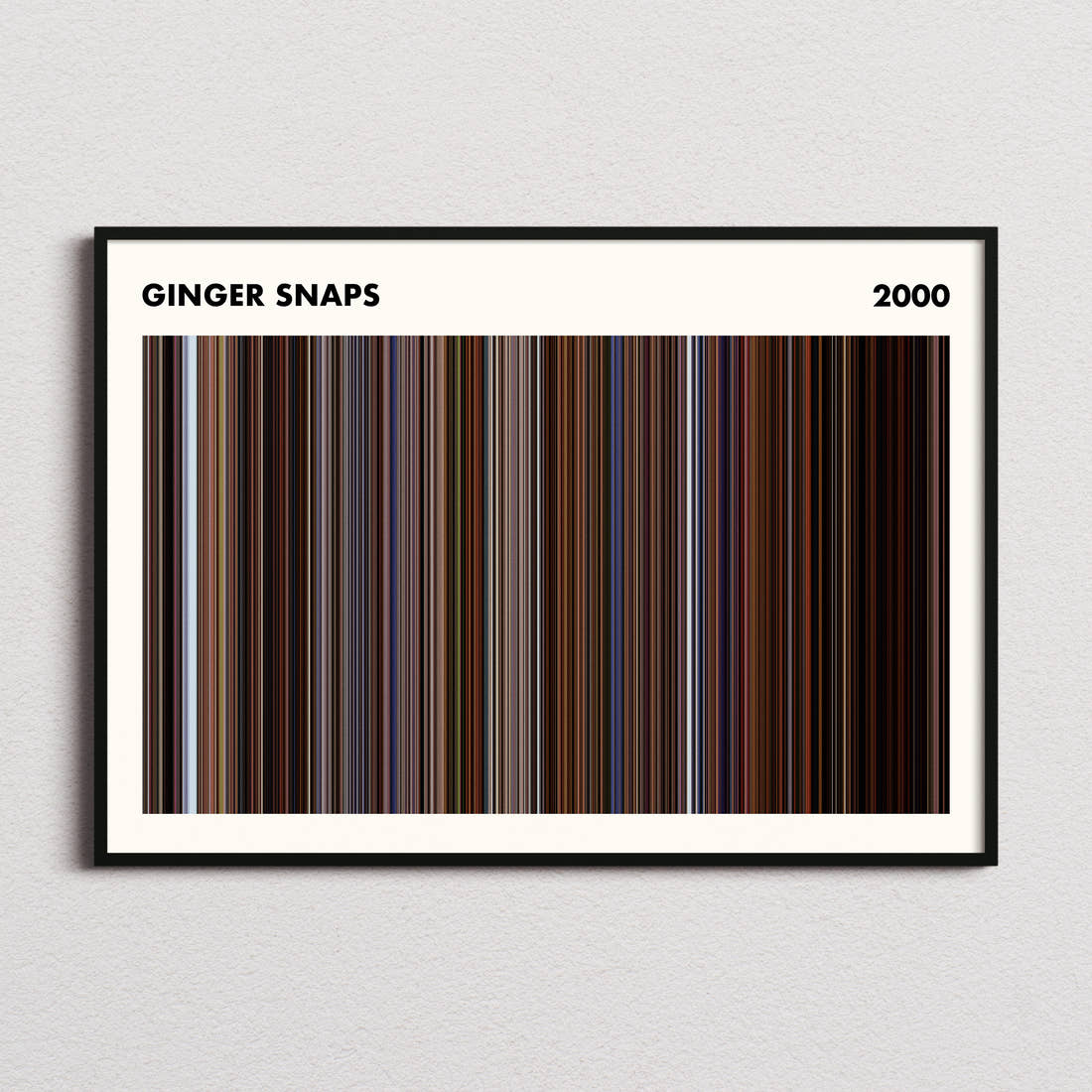 Ginger Snaps Movie Barcode Poster - Simplified