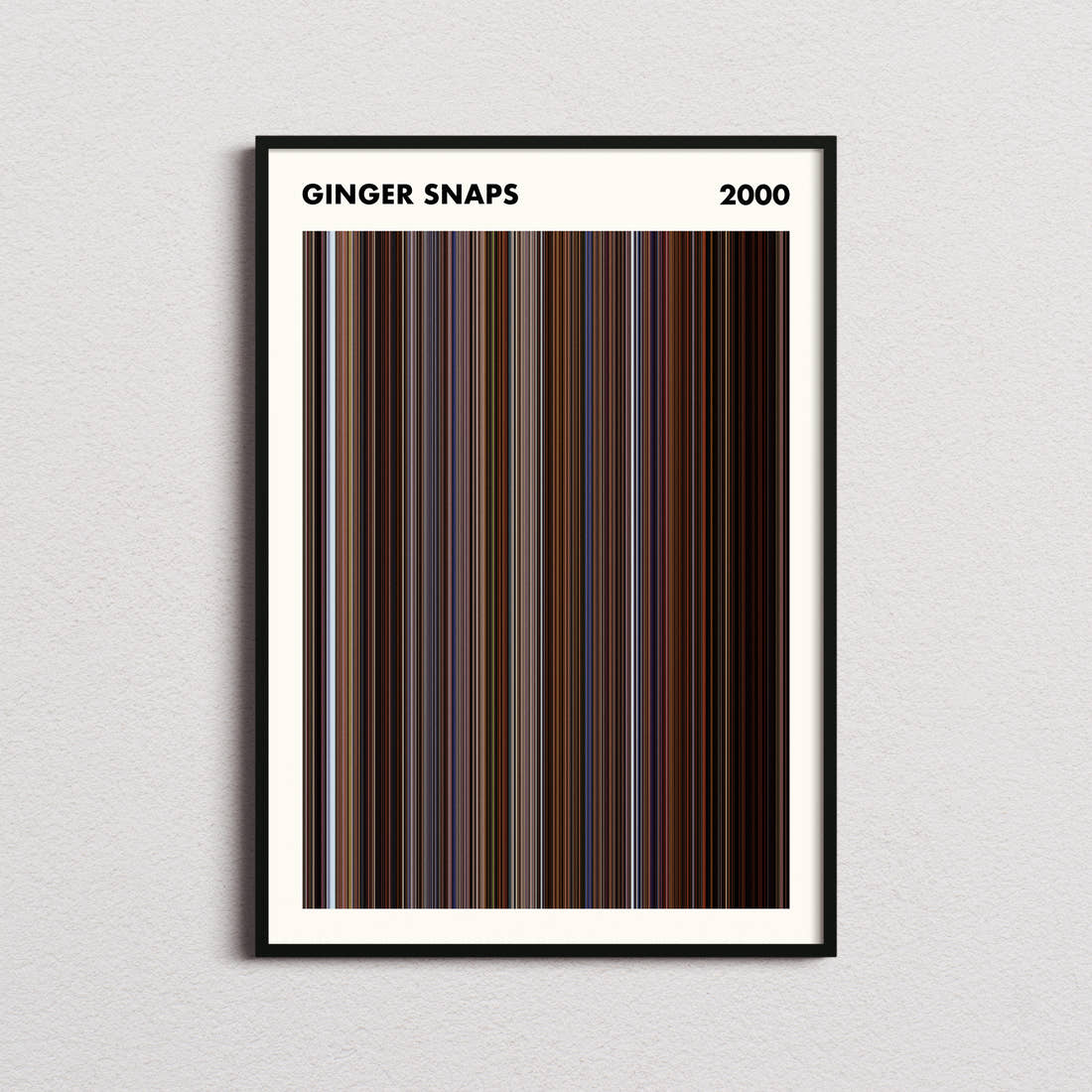 Ginger Snaps Movie Barcode Poster - Simplified