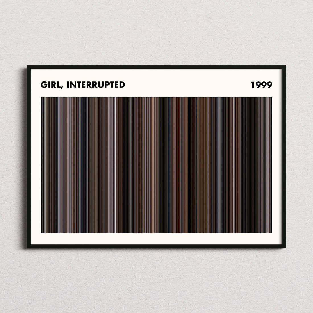 Girl, Interrupted Movie Barcode Poster - Simplified