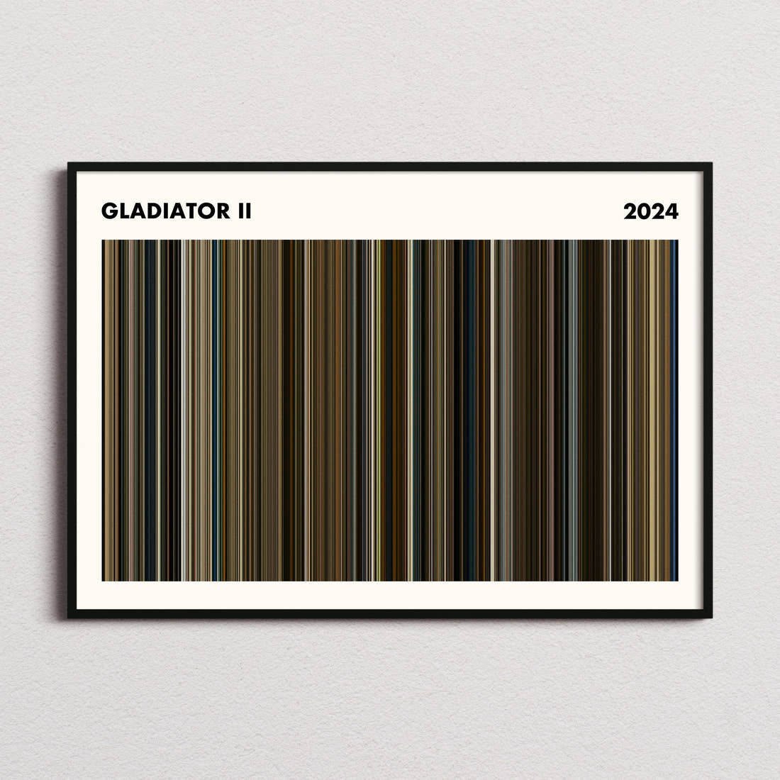 Gladiator 2 Movie Barcode Poster - Simplified