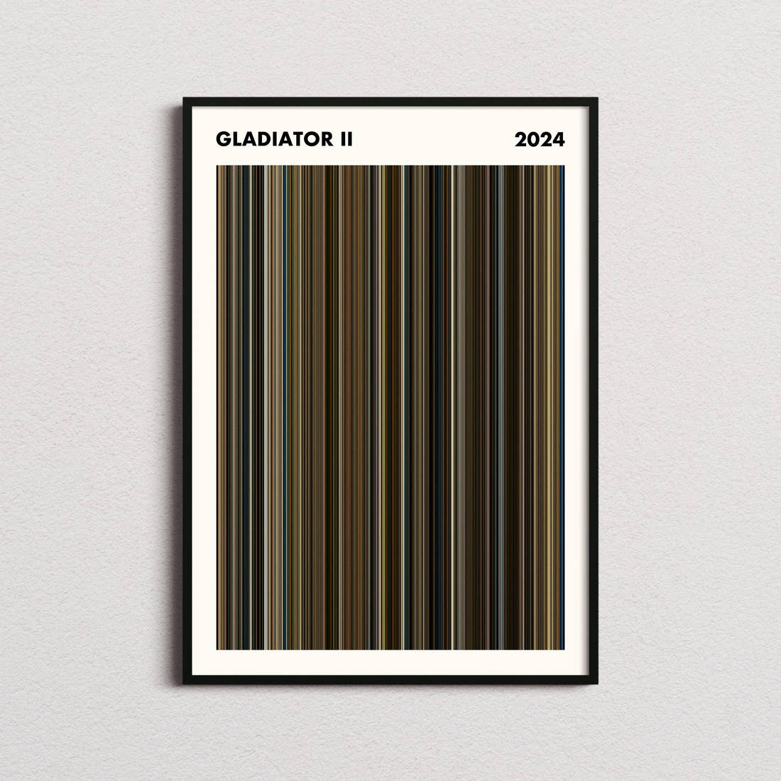 Gladiator 2 Movie Barcode Poster - Simplified