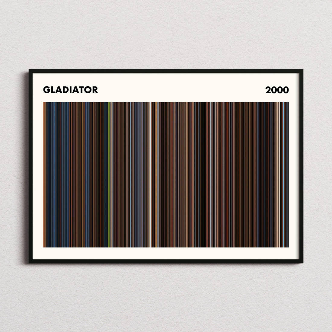 Gladiator Movie Barcode Poster - Simplified