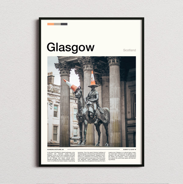 Glasgow - Duke Of Wellington Statue - Travel Print
