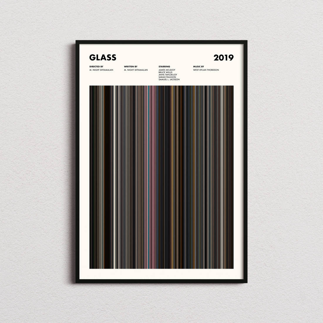 Glass Movie Barcode Poster
