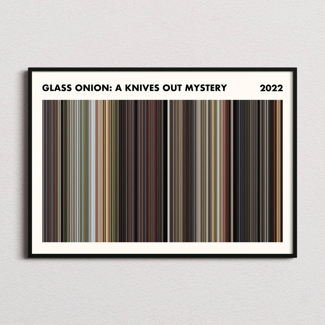 Glass Onion: A Knives Out Mystery Movie Barcode Poster - Simplified