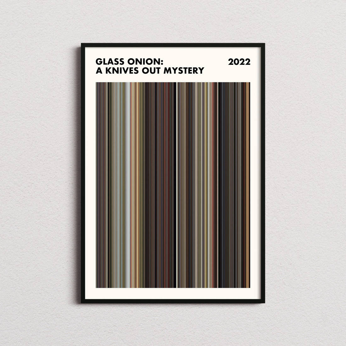 Glass Onion: A Knives Out Mystery Movie Barcode Poster - Simplified