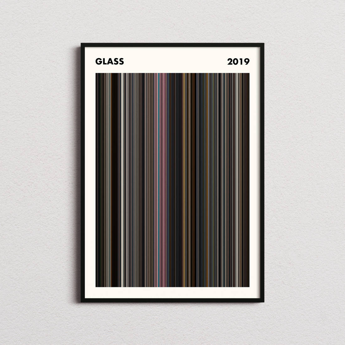 Glass Movie Barcode Poster - Simplified