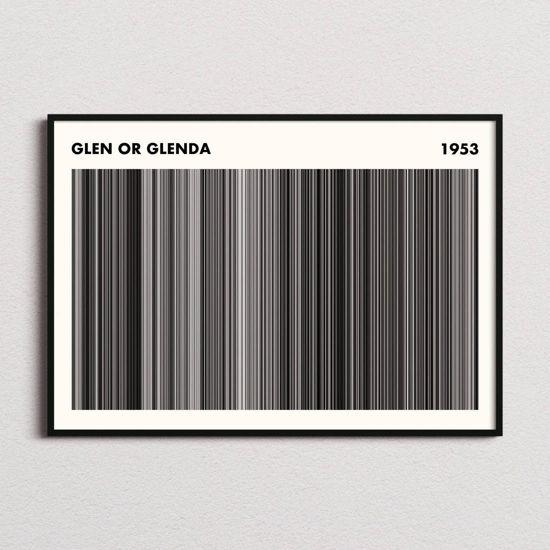 Glen or Glenda Movie Barcode Poster - Simplified