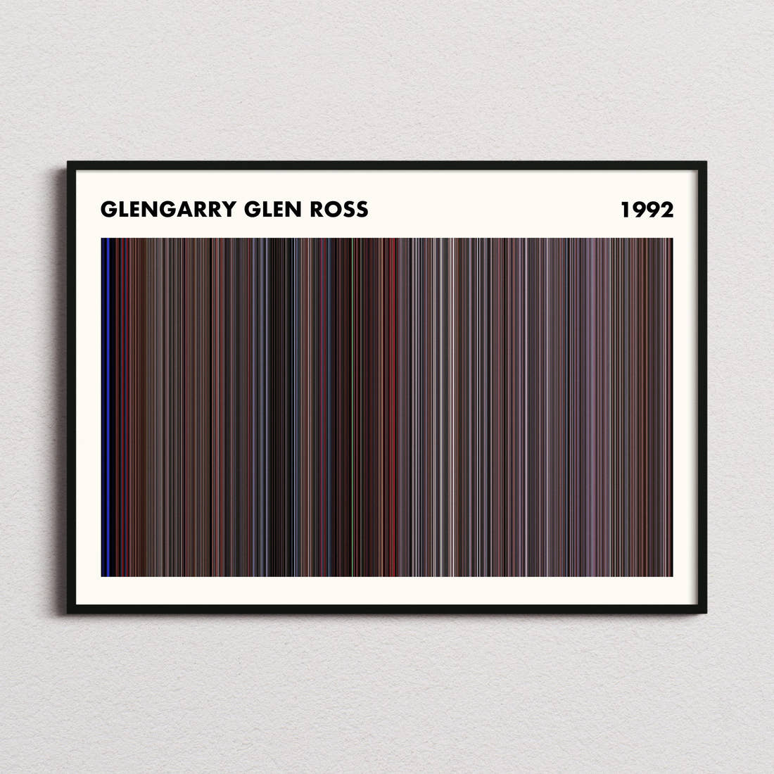 Glengarry Glen Ross Movie Barcode Poster - Simplified