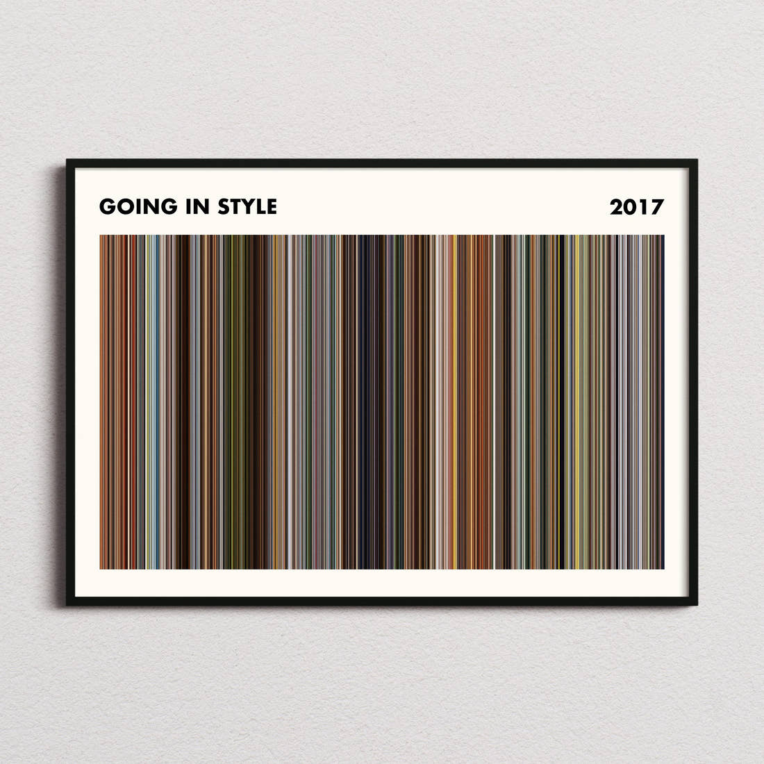 Going in Style Movie Barcode Poster - Simplified