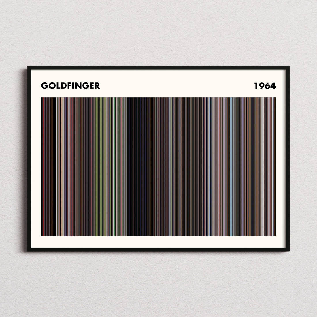 Goldfinger Movie Barcode Poster - Simplified