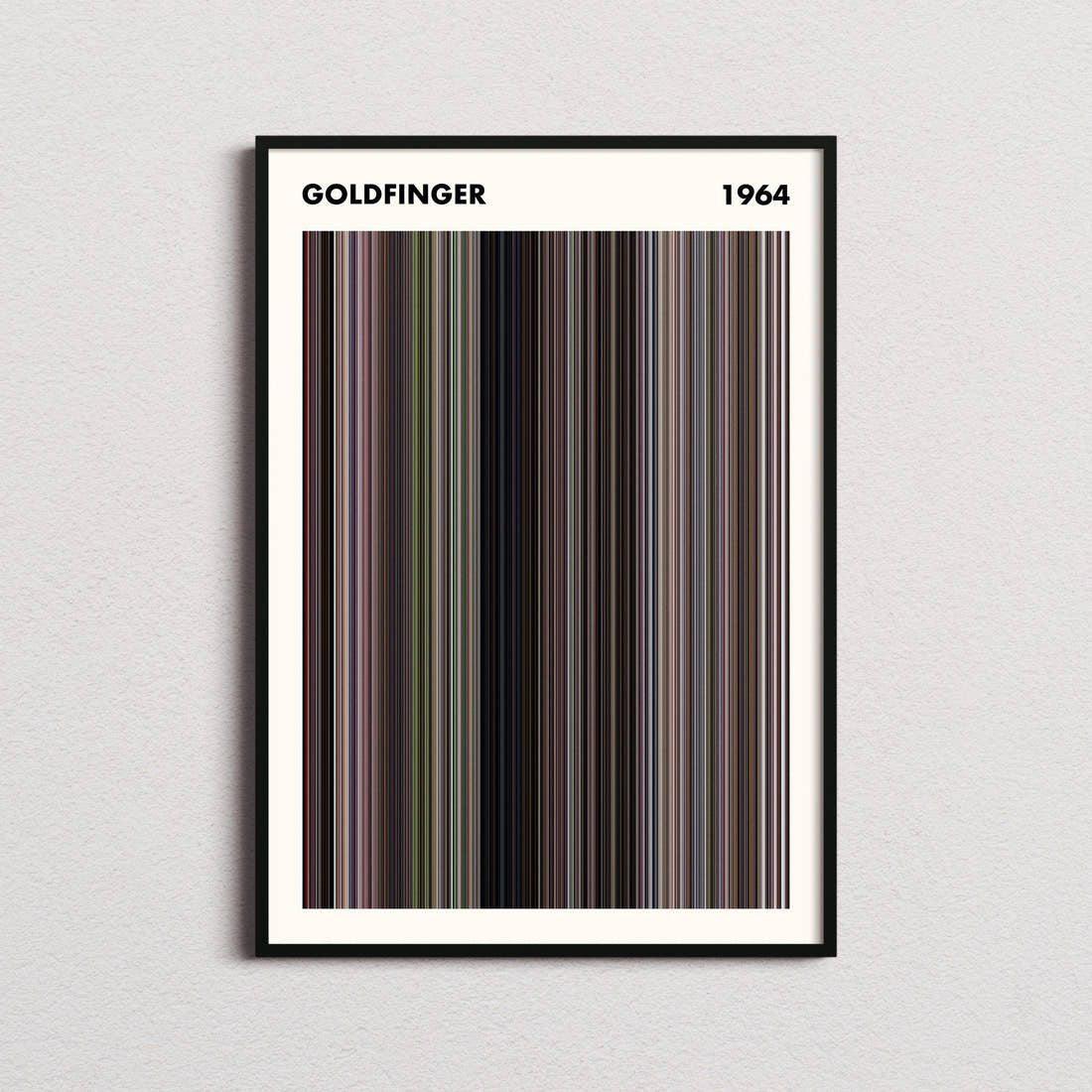 Goldfinger Movie Barcode Poster - Simplified