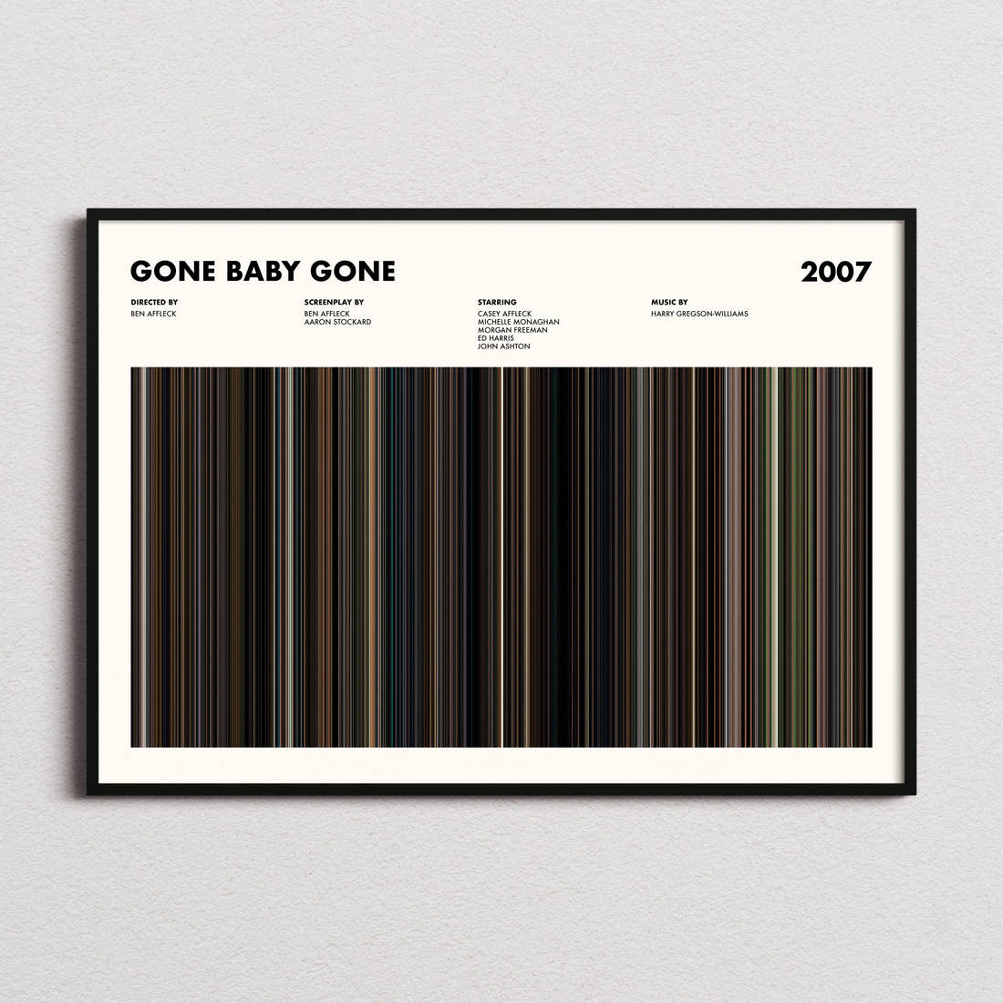 Gone Baby Gone Movie Barcode Poster