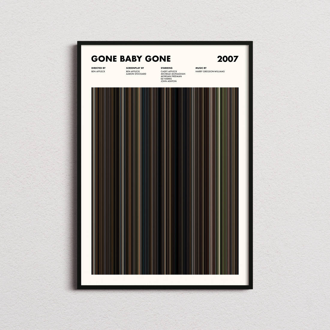 Gone Baby Gone Movie Barcode Poster