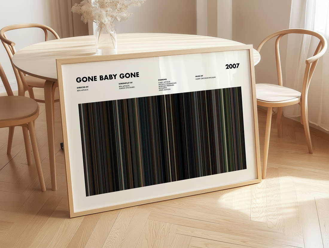 Gone Baby Gone Movie Barcode Poster