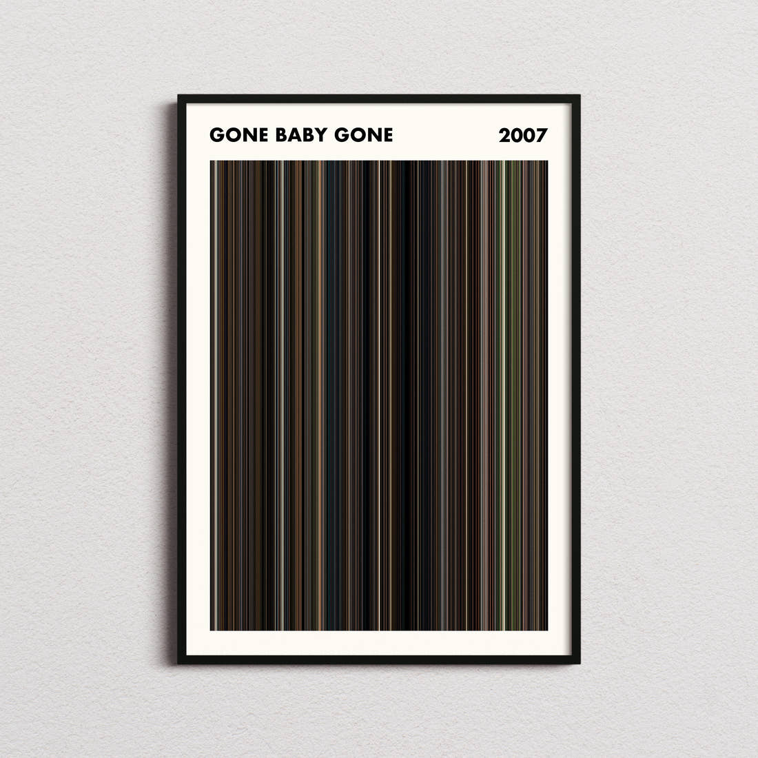 Gone Baby Gone Movie Barcode Poster - Simplified
