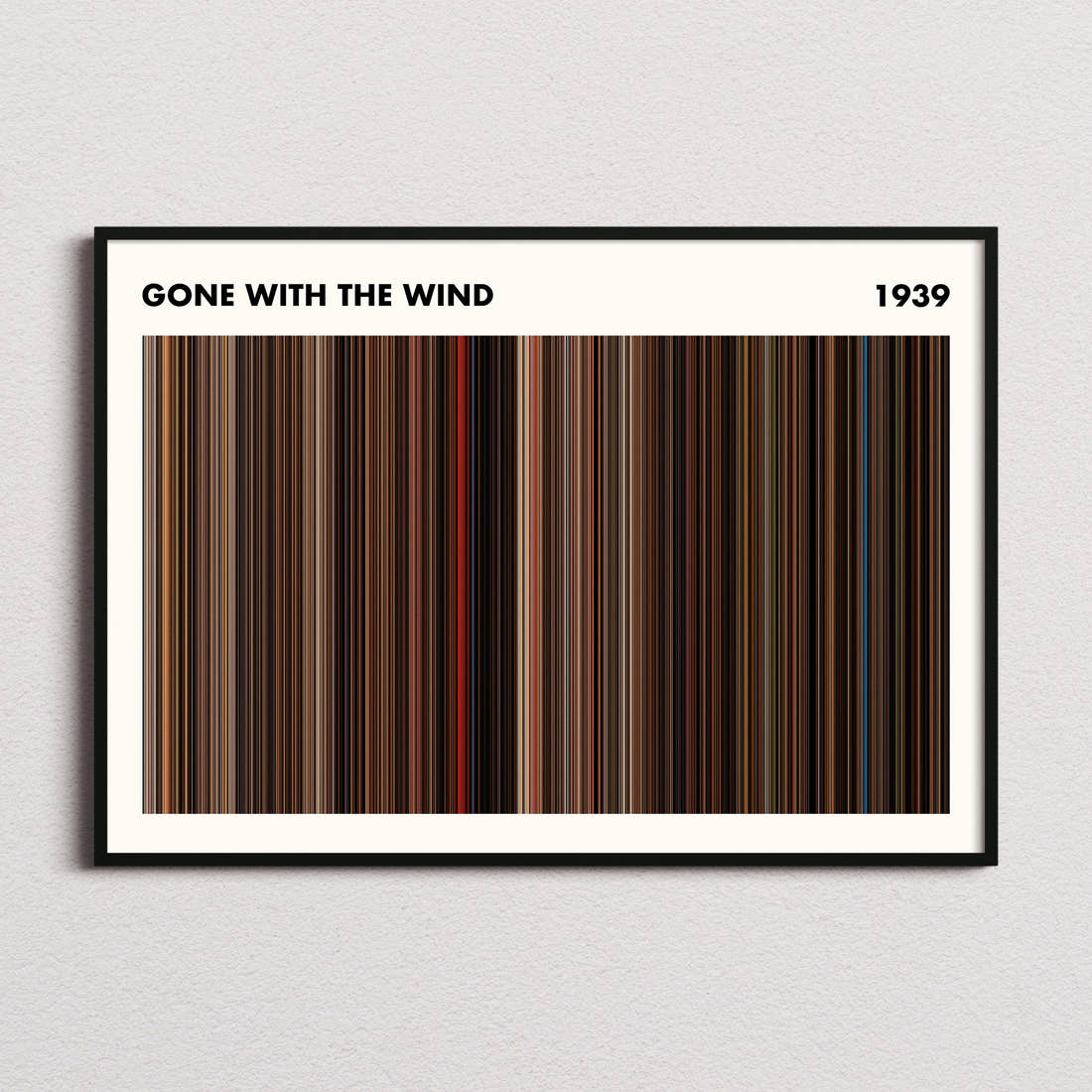 Gone With the Wind Movie Barcode Poster - Simplified