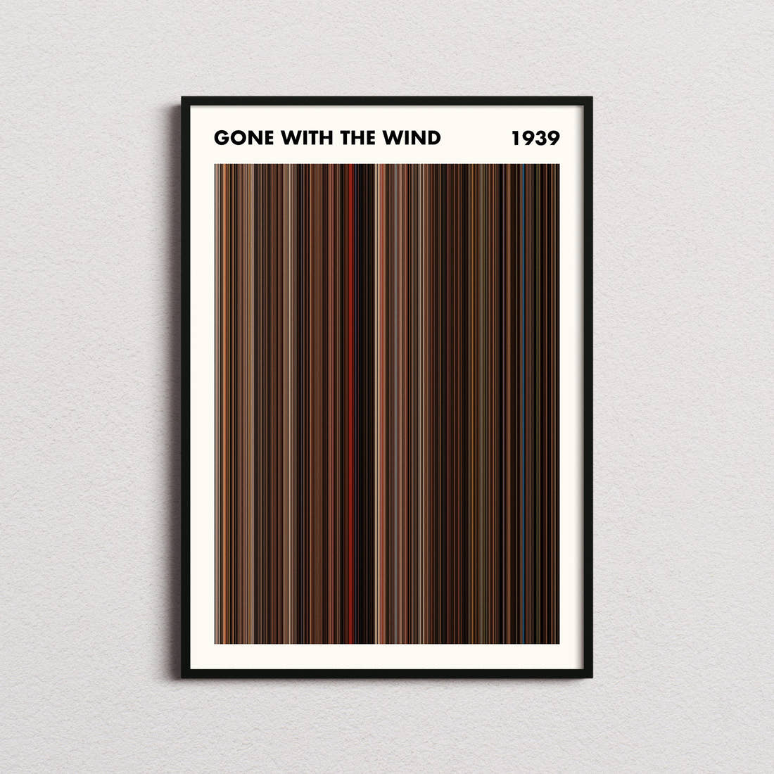 Gone with the Wind Movie Barcode Poster - Simplified