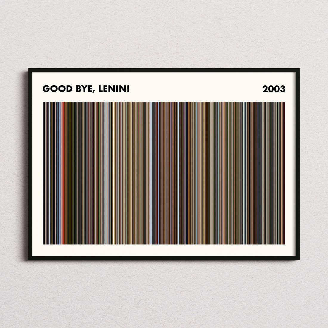 Good Bye, Lenin! Movie Barcode Poster - Simplified