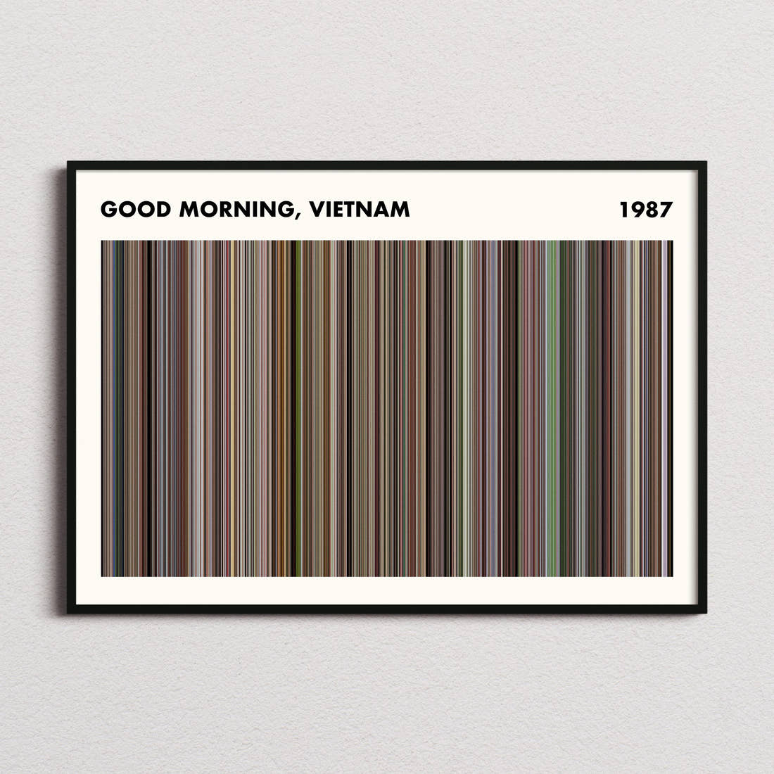 Good Morning, Vietnam Movie Barcode Poster - Simplified