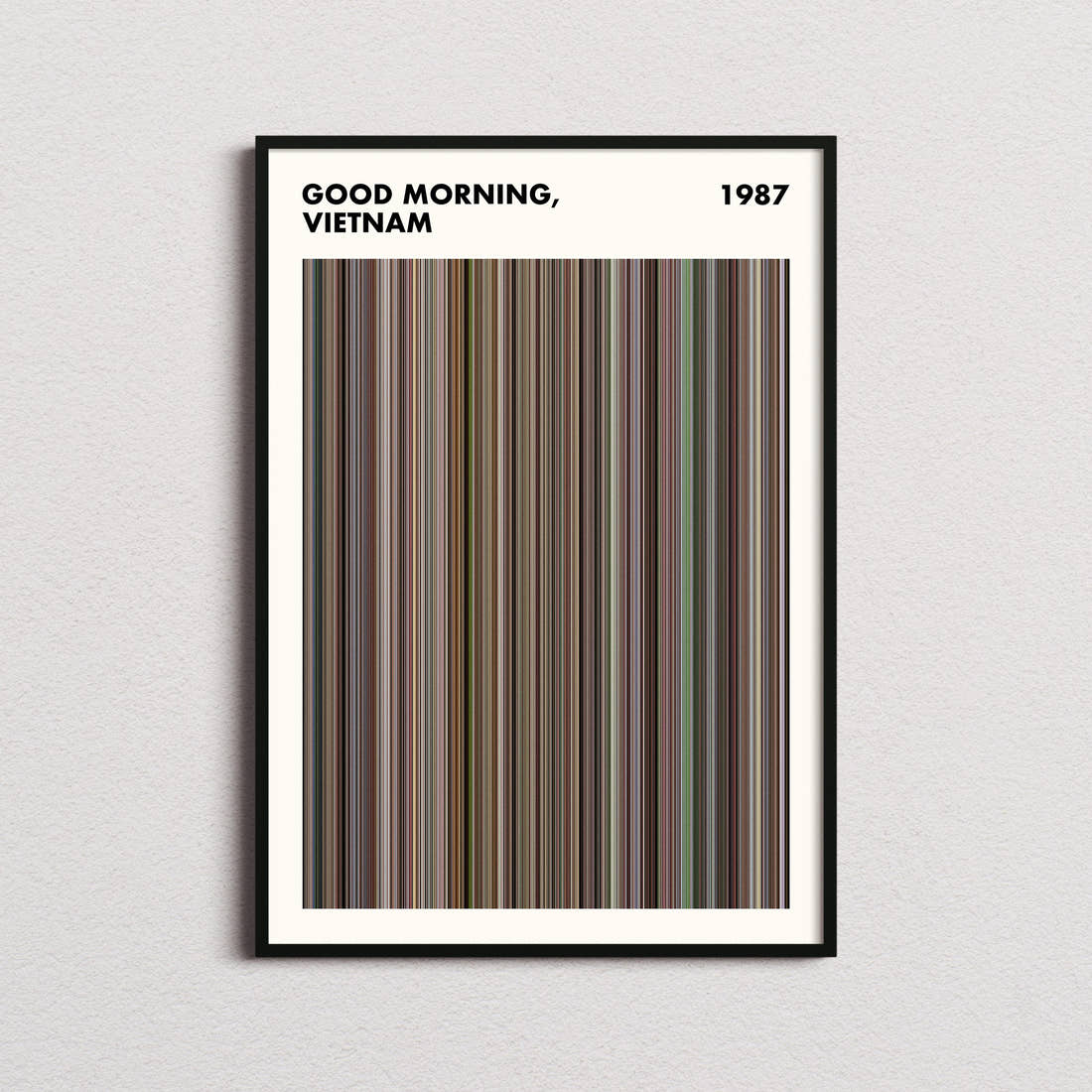 Good Morning, Vietnam Movie Barcode Poster - Simplified