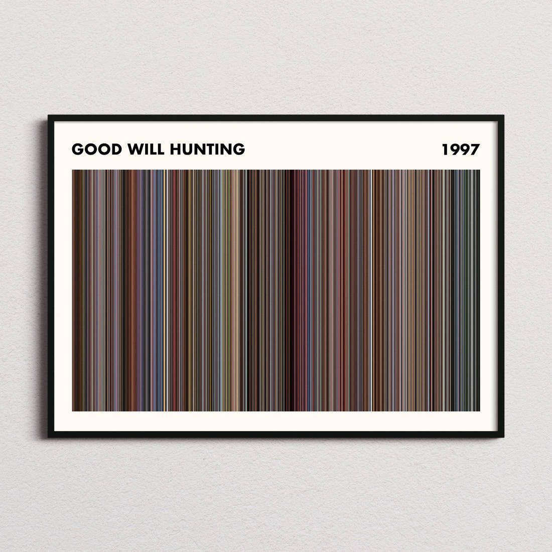 Good Will Hunting Movie Barcode Poster - Simplified