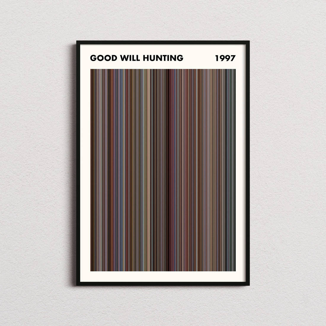 Good Will Hunting Movie Barcode Poster - Simplified