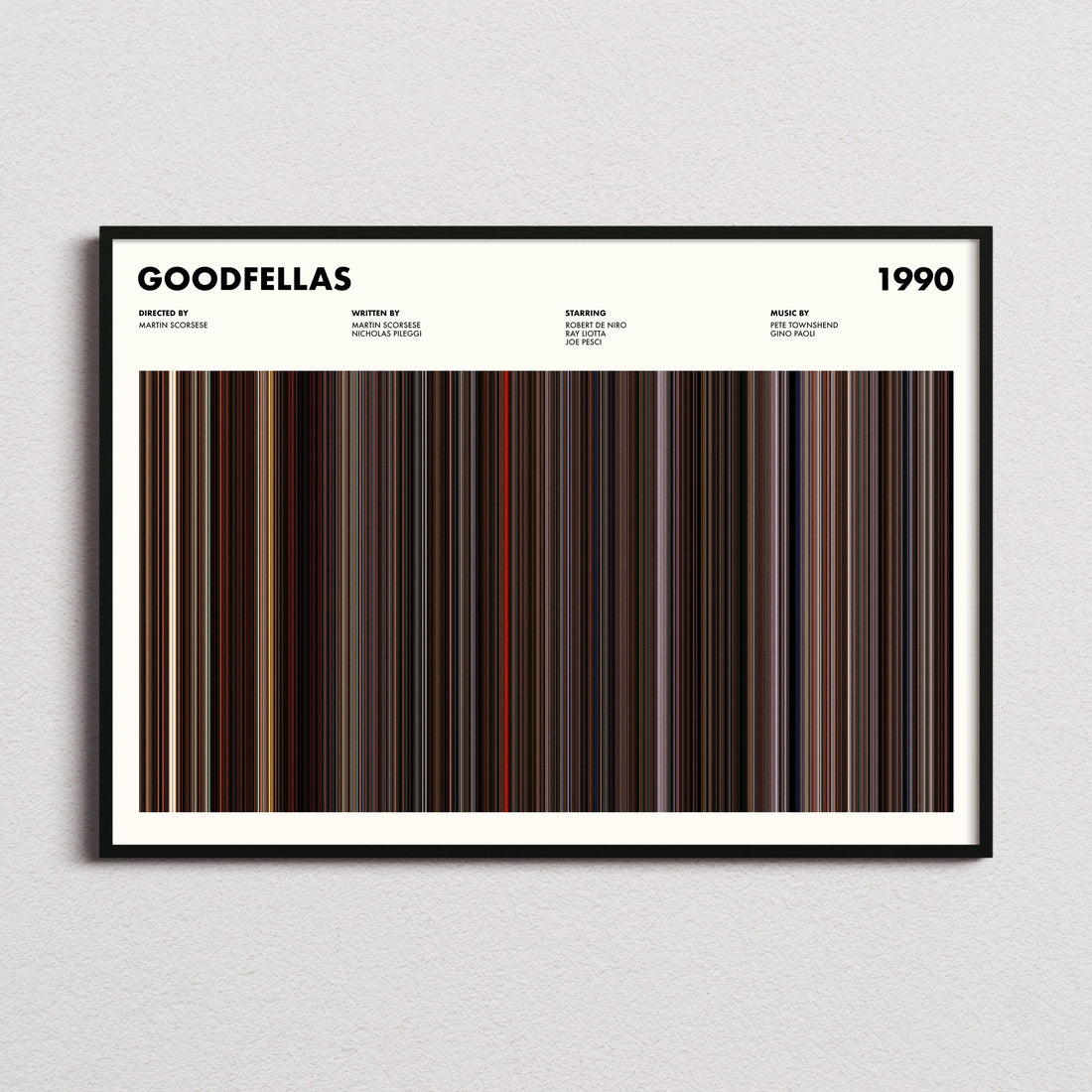 Goodfellas Movie Barcode Poster