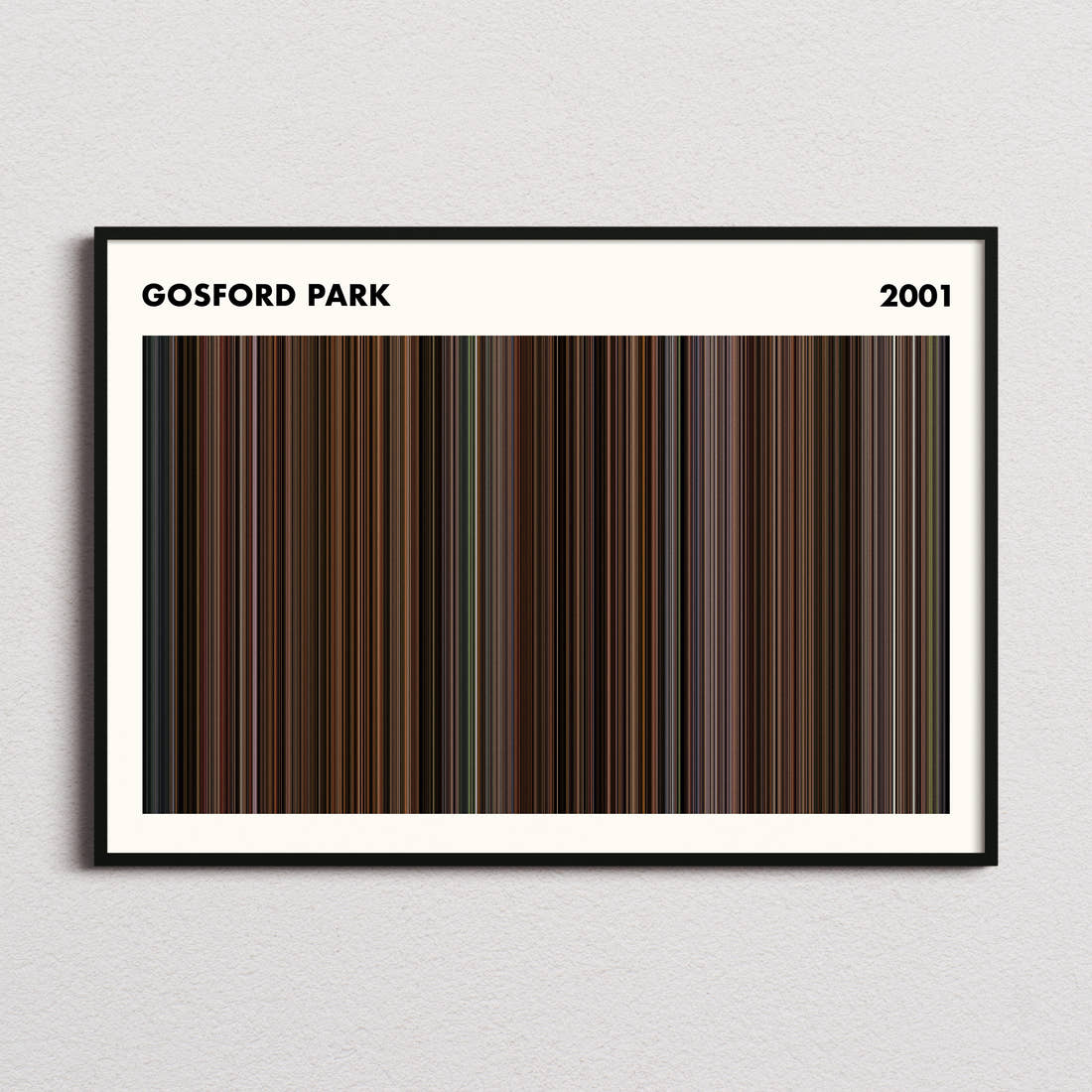 Gosford Park Movie Barcode Poster - Simplified