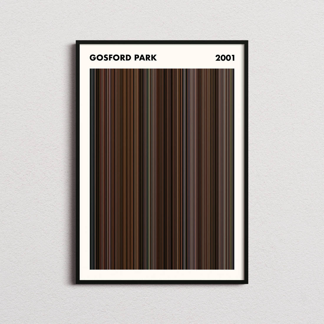 Gosford Park Movie Barcode Poster - Simplified