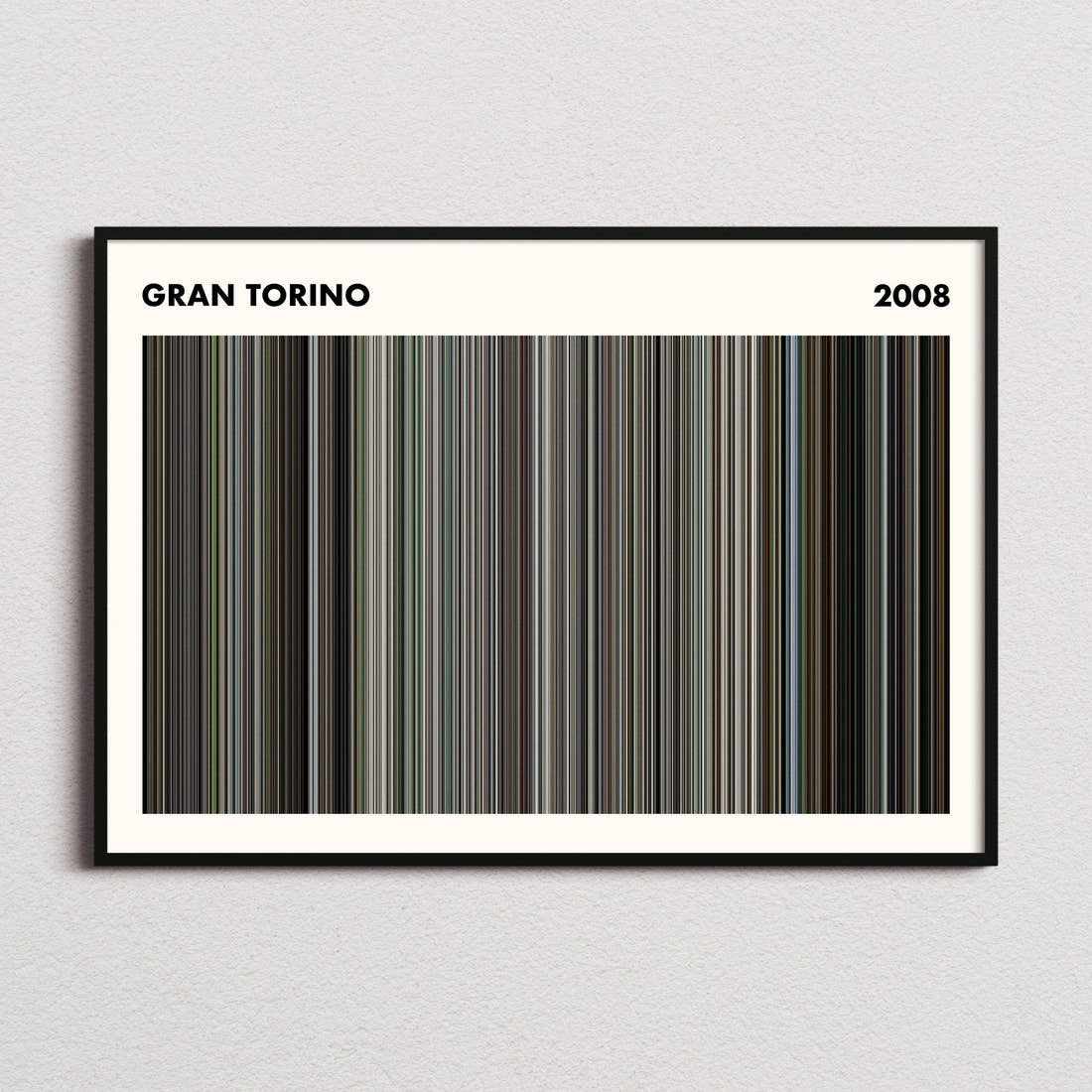 Gran Torino Movie Barcode Poster - Simplified