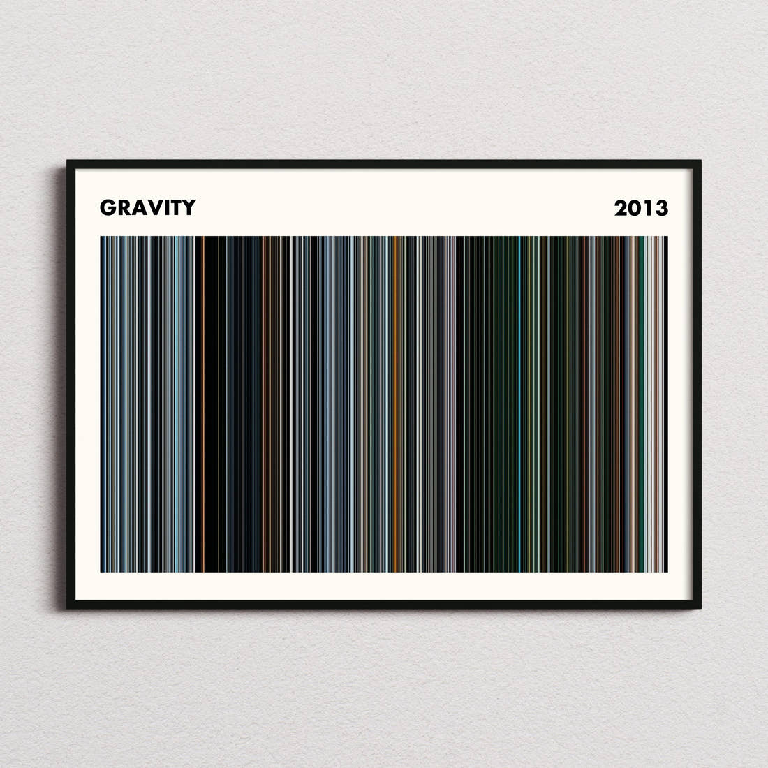 Gravity Movie Barcode Poster - Simplified