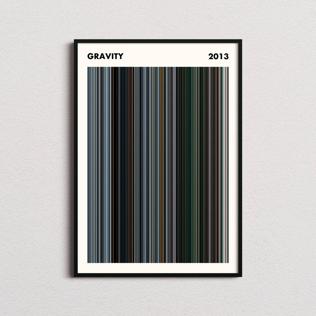 Gravity Movie Barcode Poster - Simplified