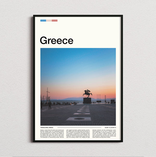 Greece - Alexander The Great Statue - Travel Print