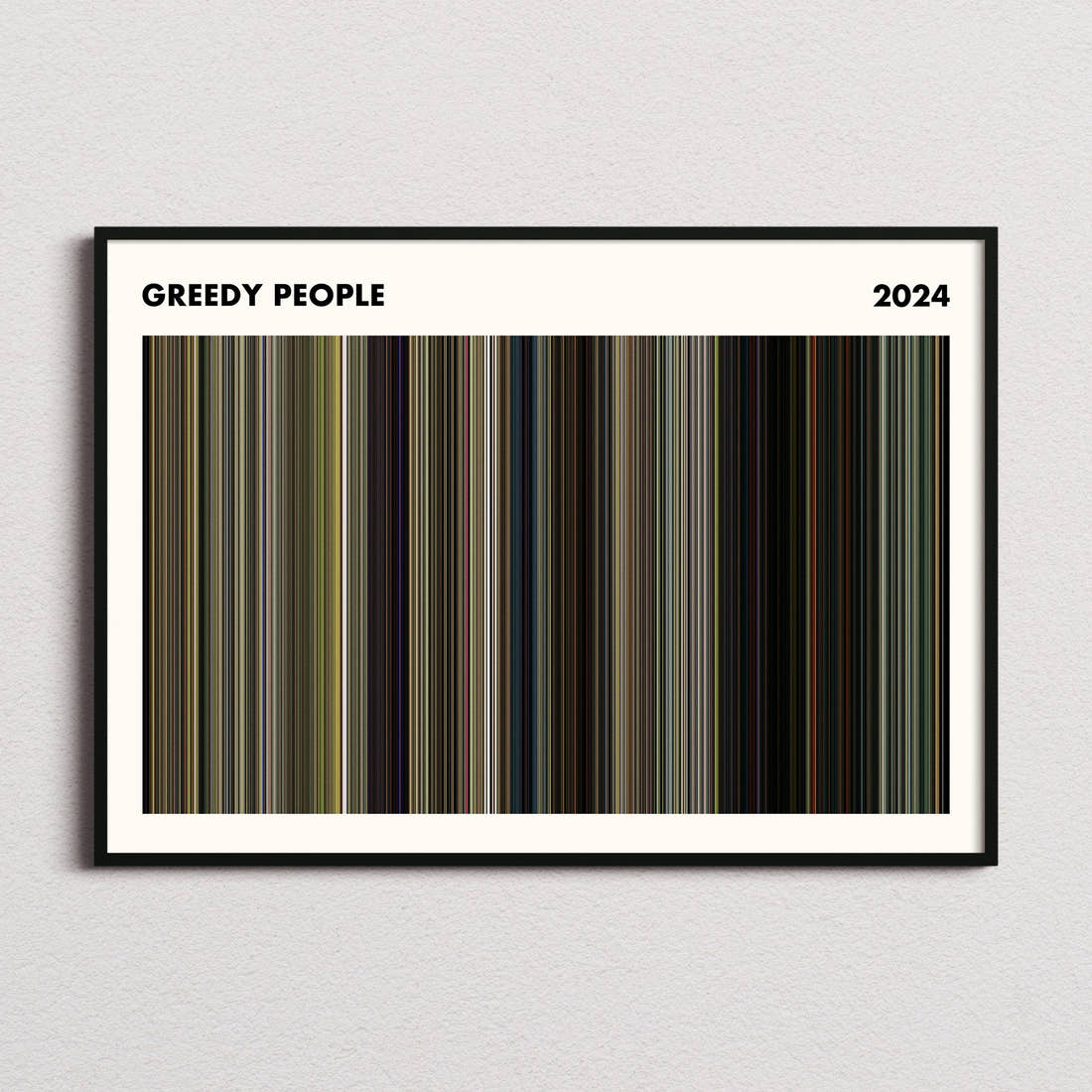 Greedy People Movie Barcode Poster - Simplified