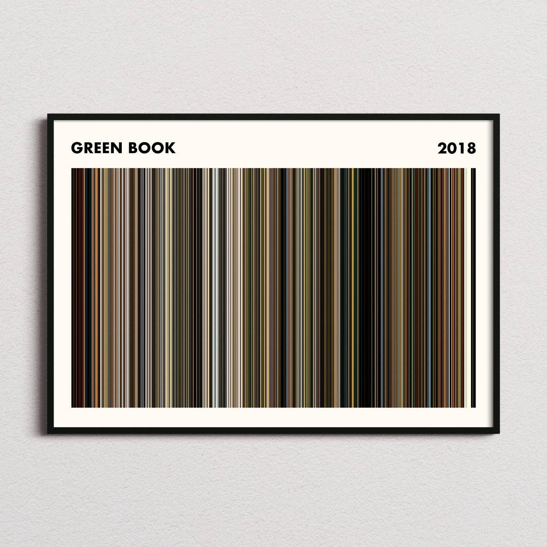 Green Book Movie Barcode Poster - Simplified