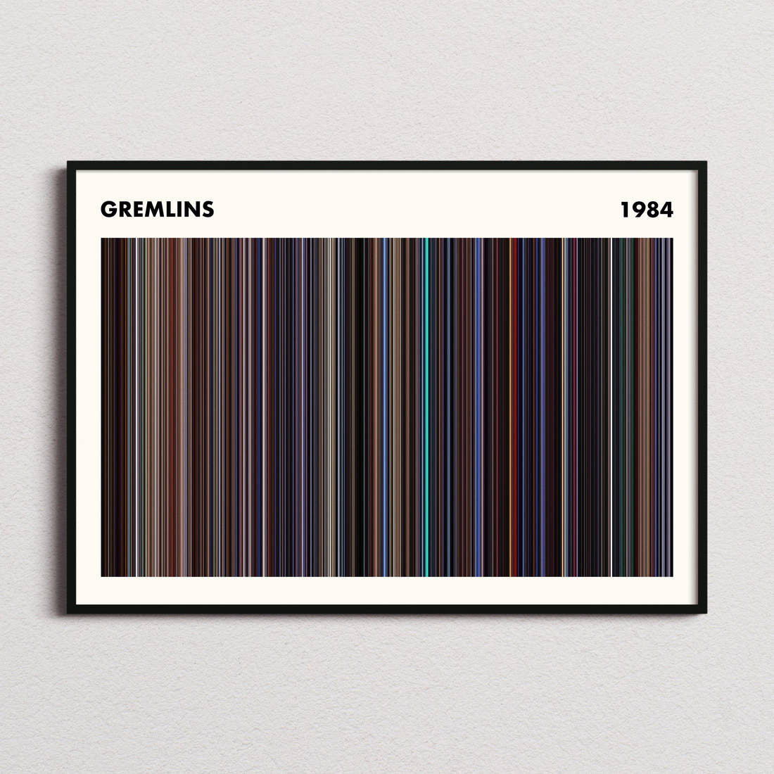 Gremlins Movie Barcode Poster - Simplified