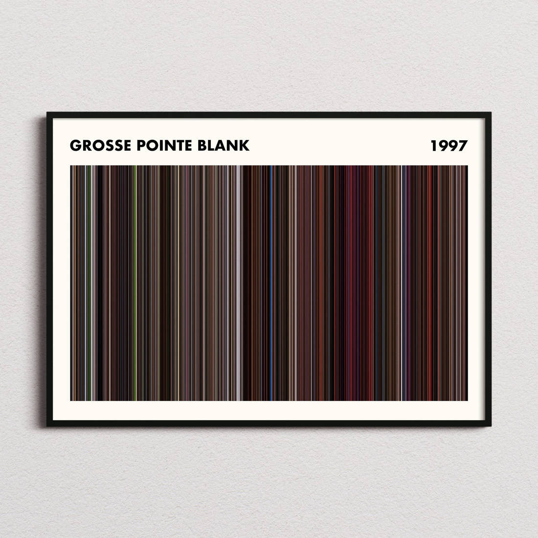 Grosse Pointe Blank Movie Barcode Poster - Simplified