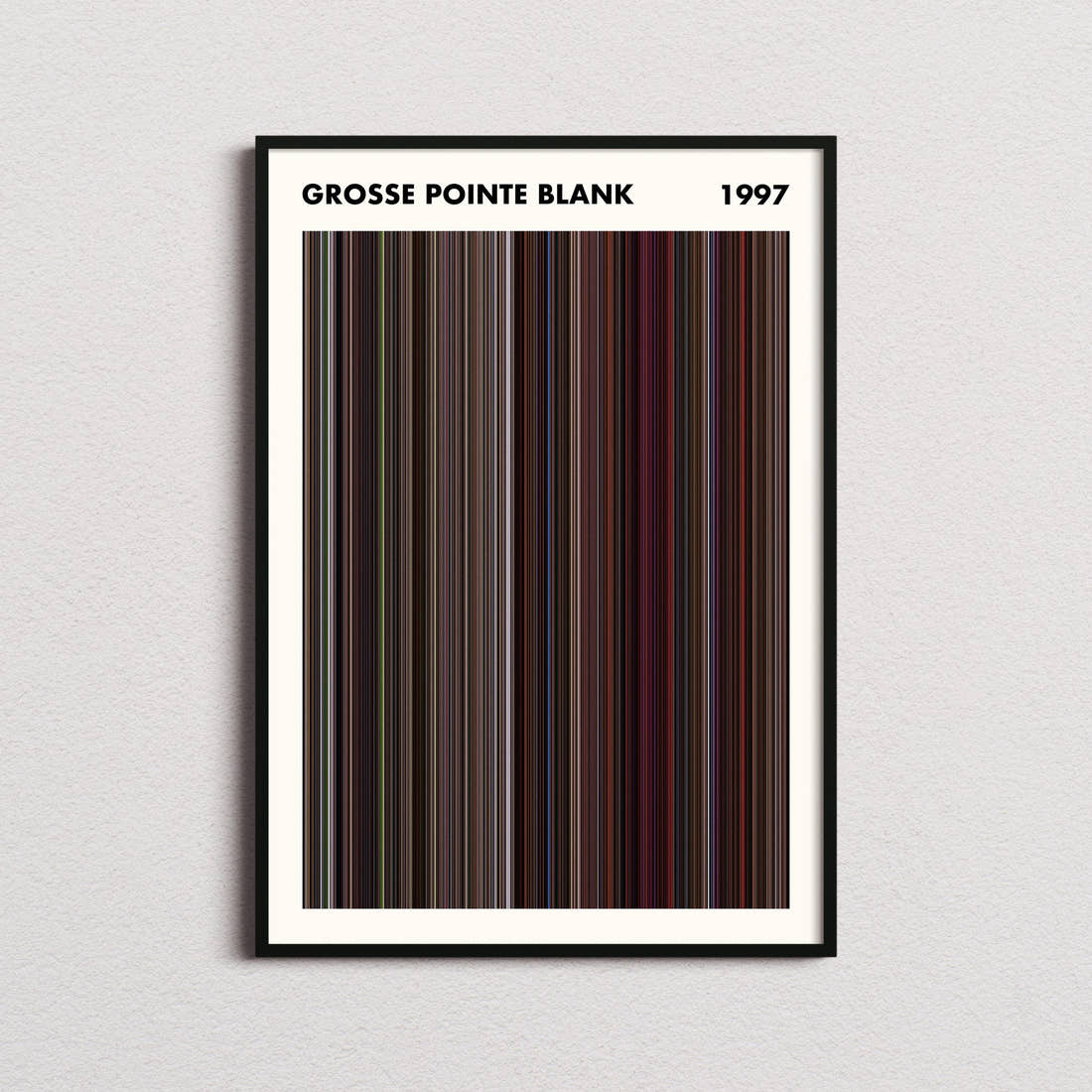 Grosse Pointe Blank Movie Barcode Poster - Simplified