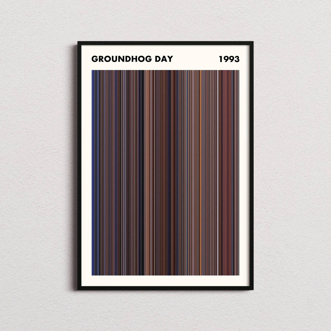 Groundhog Day Movie Barcode Poster - Simplified