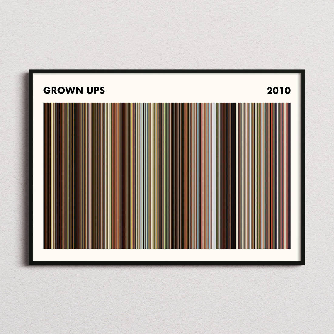 Grown Ups Movie Barcode Poster - Simplified